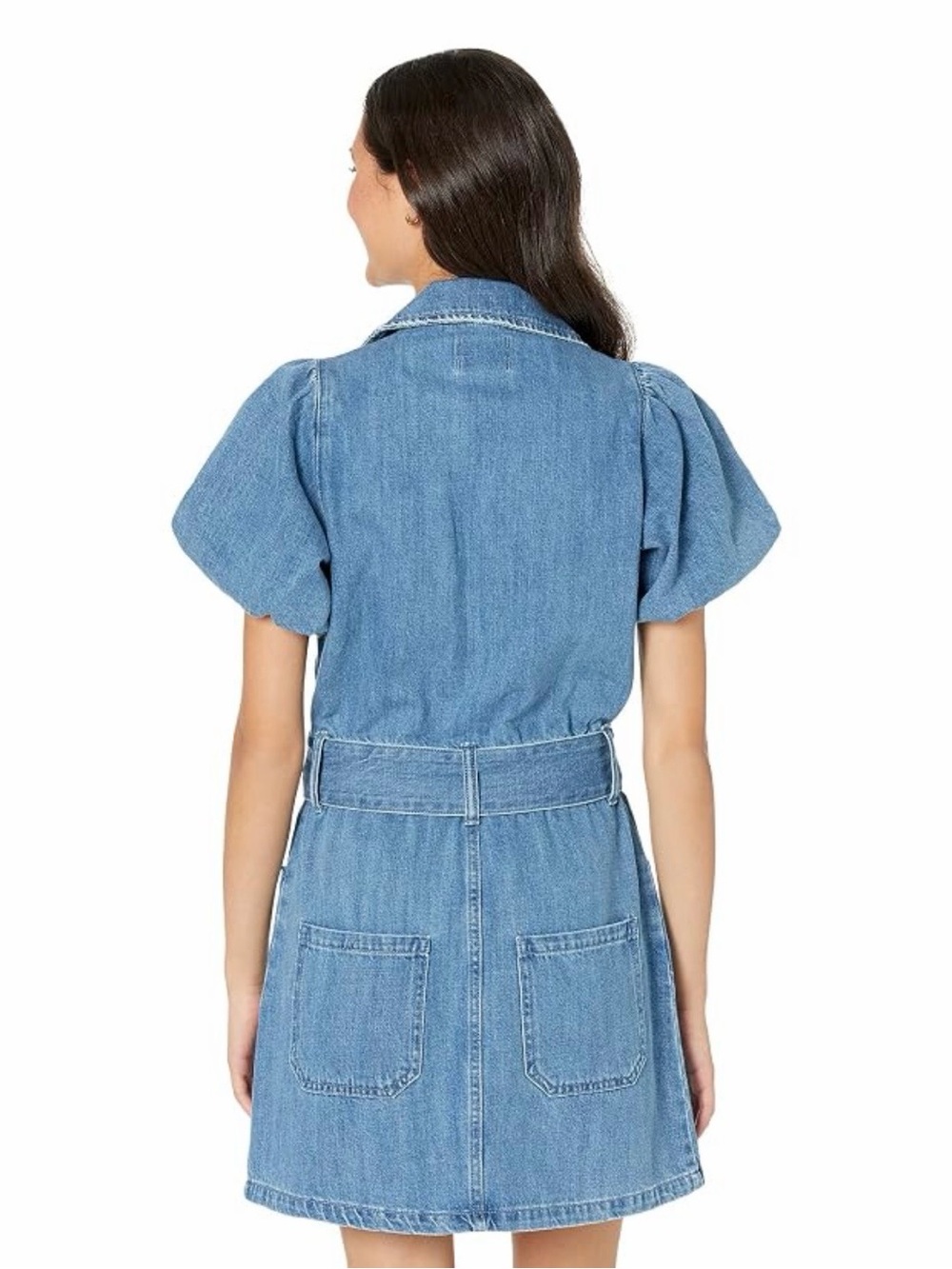 Show Me Your Mumu Oxford Denim Mini Dress in Stormy Blue - Picture 2 of 6
